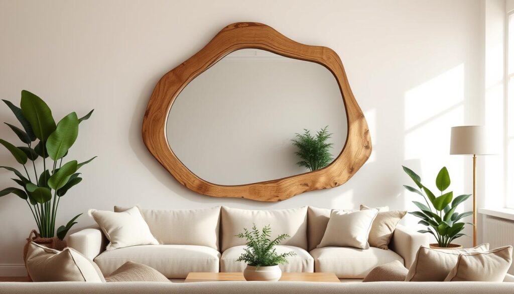 Como usar espelho orgânico na decoração de forma criativa 1 espelho organico na decoração