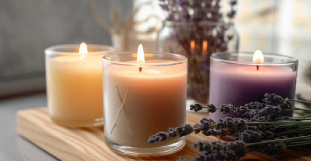 vela aromática na decoração