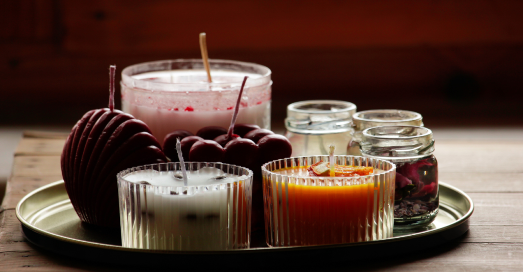 vela aromática na decoração