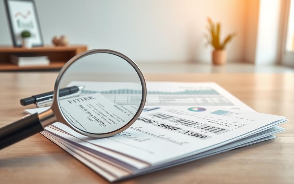 A meticulously detailed rendering of the key financial costs associated with a real estate financing transfer. In the foreground, a magnifying glass hovers over a stack of documents, illuminating the intricate calculations and numerical breakdowns. The middle ground showcases a series of financial icons and graphs, illustrating the various fees and charges involved. In the background, a clean, minimalist office setting with subtle hints of wood and steel, evoking a sense of professionalism and precision. Soft, directional lighting casts a warm glow, creating depth and emphasizing the importance of these transfer-related expenses. The overall composition conveys a comprehensive, analytical view of the critical financial considerations within this real estate transaction process. A meticulously detailed rendering of the key financial costs associated with a real estate financing transfer. In the foreground, a magnifying glass hovers over a stack of documents, illuminating the intricate calculations and numerical breakdowns. The middle ground showcases a series of financial icons and graphs, illustrating the various fees and charges involved. In the background, a clean, minimalist office setting with subtle hints of wood and steel, evoking a sense of professionalism and precision. Soft, directional lighting casts a warm glow, creating depth and emphasizing the importance of these transfer-related expenses. The overall composition conveys a comprehensive, analytical view of the critical financial considerations within this real estate transaction process.