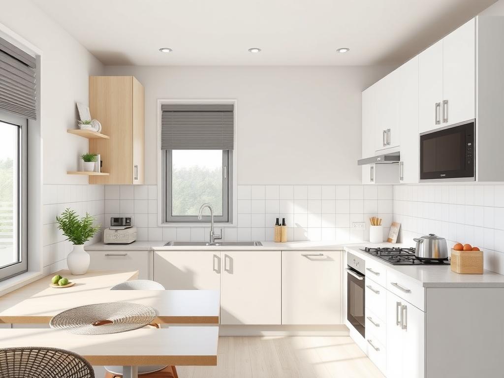 Cozinha funcional da Planta Pronta 3 Quartos