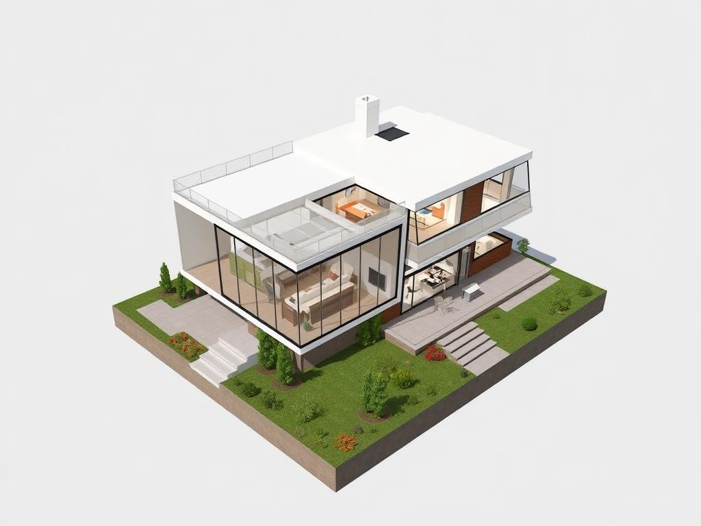 Modelagem 3D de um projeto residencial no SketchUp, ferramenta popular nas melhores especializações em arquitetura