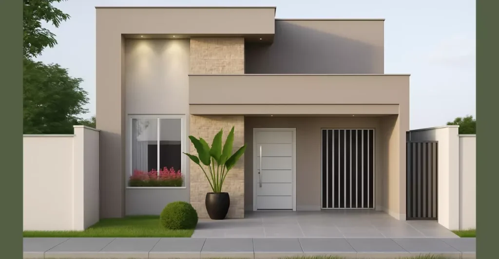 Planta de Casa Térrea 2 Quartos 1 Suíte