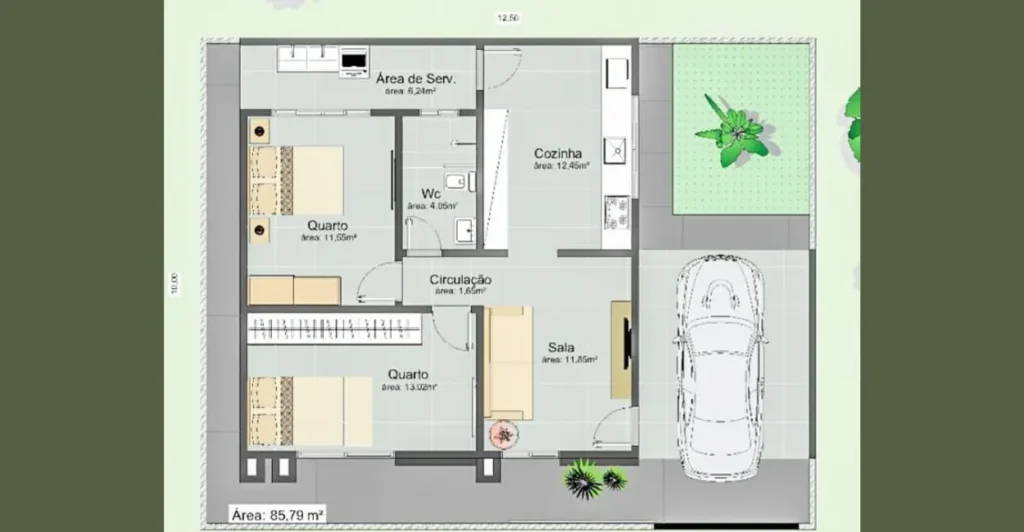 Planta Pronta com 2 Quartos: A Solução Ideal para Sua Casa 1 Planta Pronta com 2 Quartos (1)
